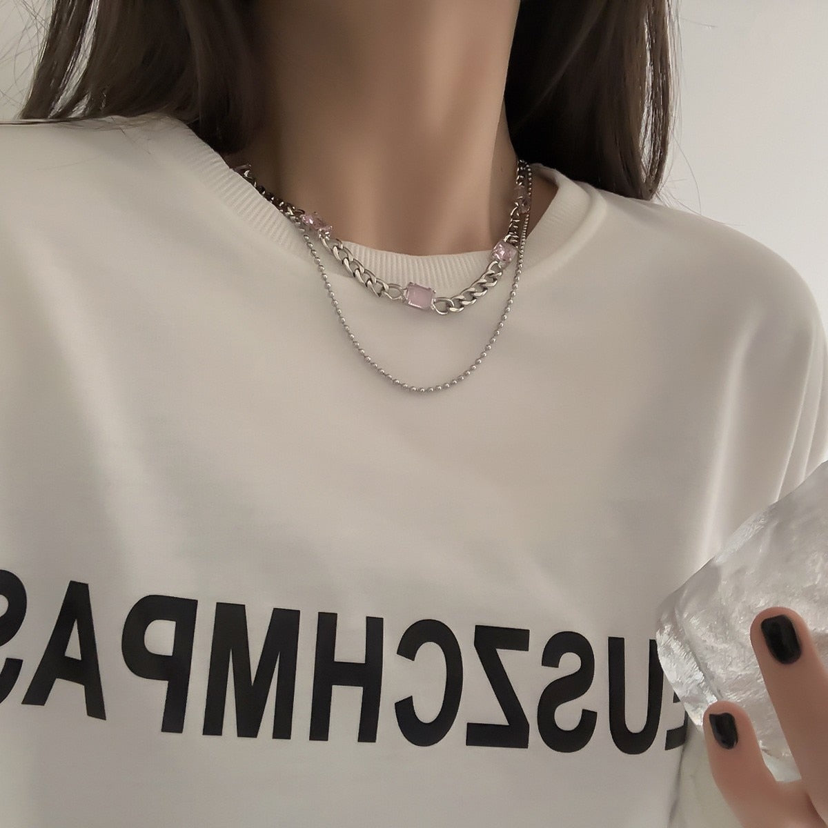 Bow Cupid Crystal Choker Necklace